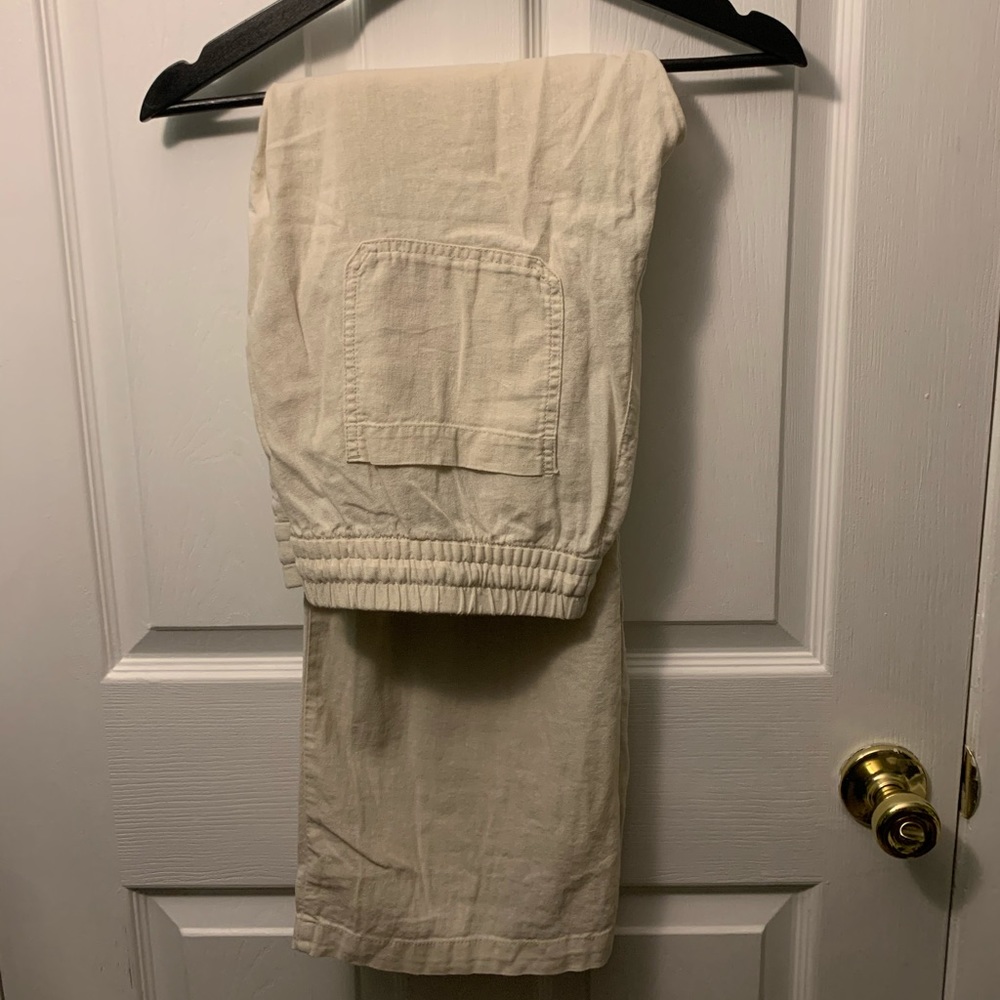 Linen tan pants